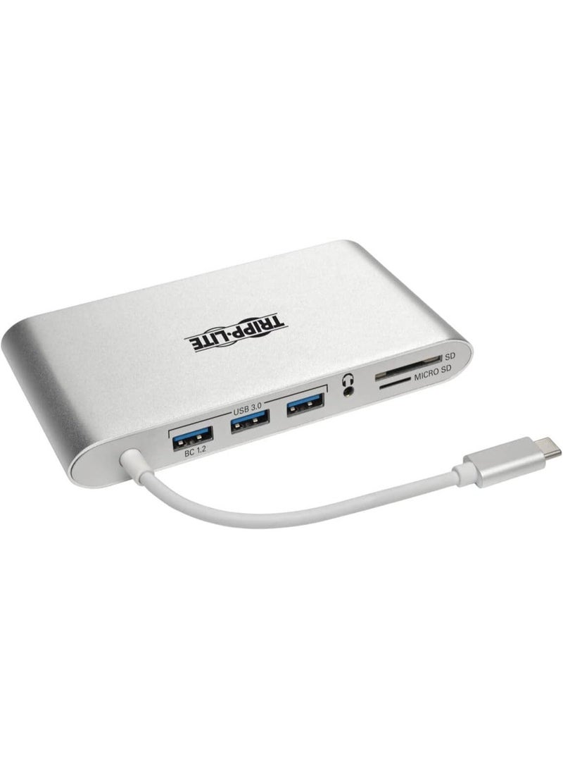 Tripp Lite USB 3.1 Gen 1 USB-C Docking Station w/USB-A, HDMI, VGA, mDP, Gigabit Ethernet, Mem Card, 3.5mm & USB-C PD Charging, USB C, USB Type C, USB Type-C (U442-DOCK1) - Image 1