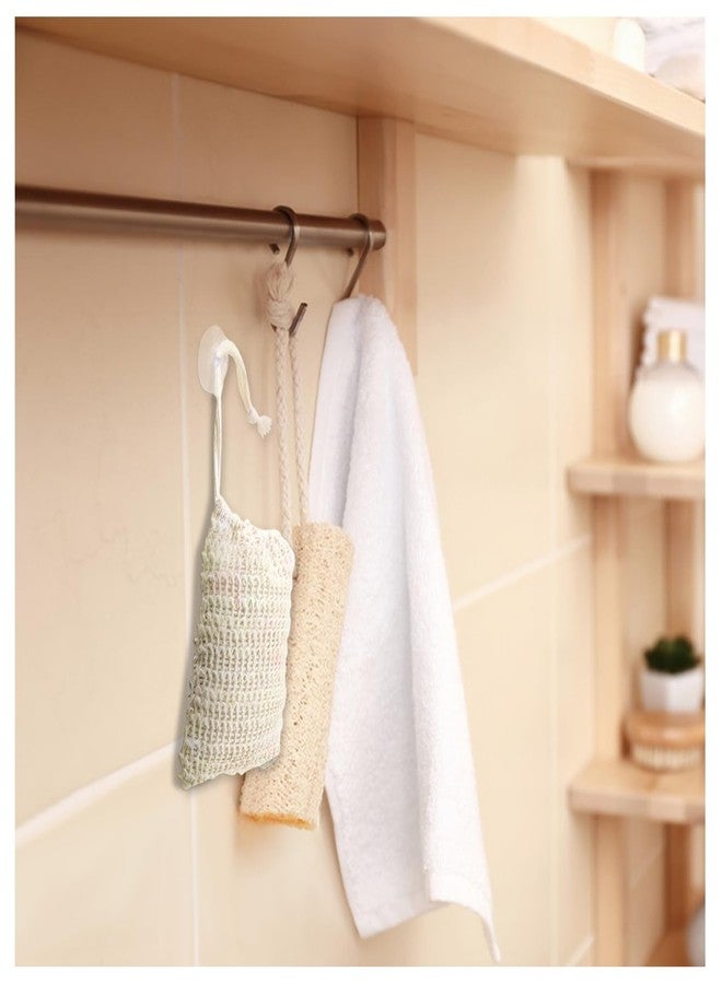 Feelorna Soap Saver Bag, Soap Bag Soft for Shower, Exfoliating Mesh Soaps Saver Pouch Bags for Facial Body Cleansing Foaming (3.5''x5.5'', Beige with Suction Cups) - Image 3