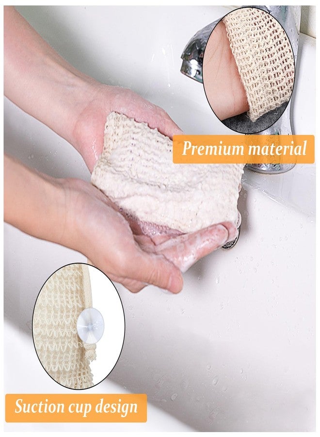 Feelorna Soap Saver Bag, Soap Bag Soft for Shower, Exfoliating Mesh Soaps Saver Pouch Bags for Facial Body Cleansing Foaming (3.5''x5.5'', Beige with Suction Cups) - Image 5