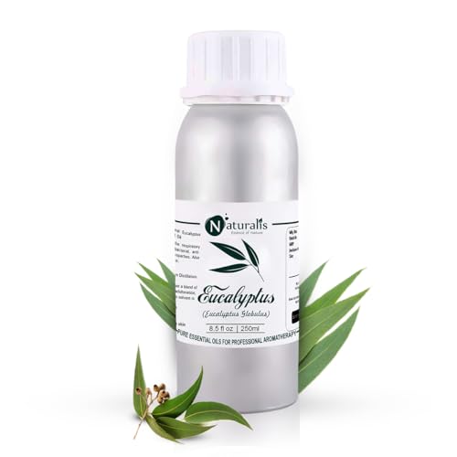 Naturalis Eucalyptus Oil – Pure Eucalyptus Essential Oil for Aromatherapy, Skin & Hair Care, Massage, Steam Inhalation, and Diffuser – Therapeutic Grade - 250ml - Image 1