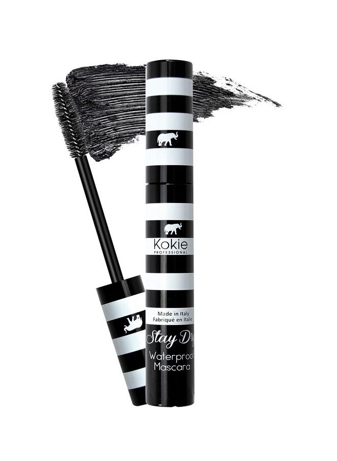 Kokie Kokie Cosmetics Stay Dry Waterproof Mascara, Waterproof Black, 0.32 Ounce  - Image 1