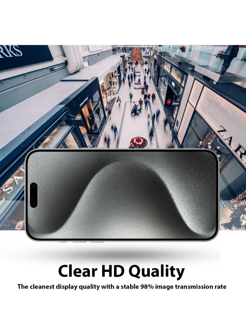 Screen protector compatible with iPhone 15 Pro Max 5G Matte Screen Protector Anti-Glare Anti-Fingerprint 3D Touch Easy Install,[Gaming] Matte Finish Surface ceramic film (NOT Glass) - Image 5