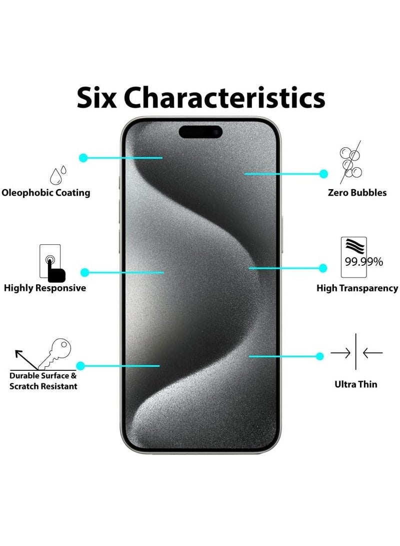 Screen protector compatible with iPhone 15 Pro Max 5G Matte Screen Protector Anti-Glare Anti-Fingerprint 3D Touch Easy Install,[Gaming] Matte Finish Surface ceramic film (NOT Glass) - Image 2