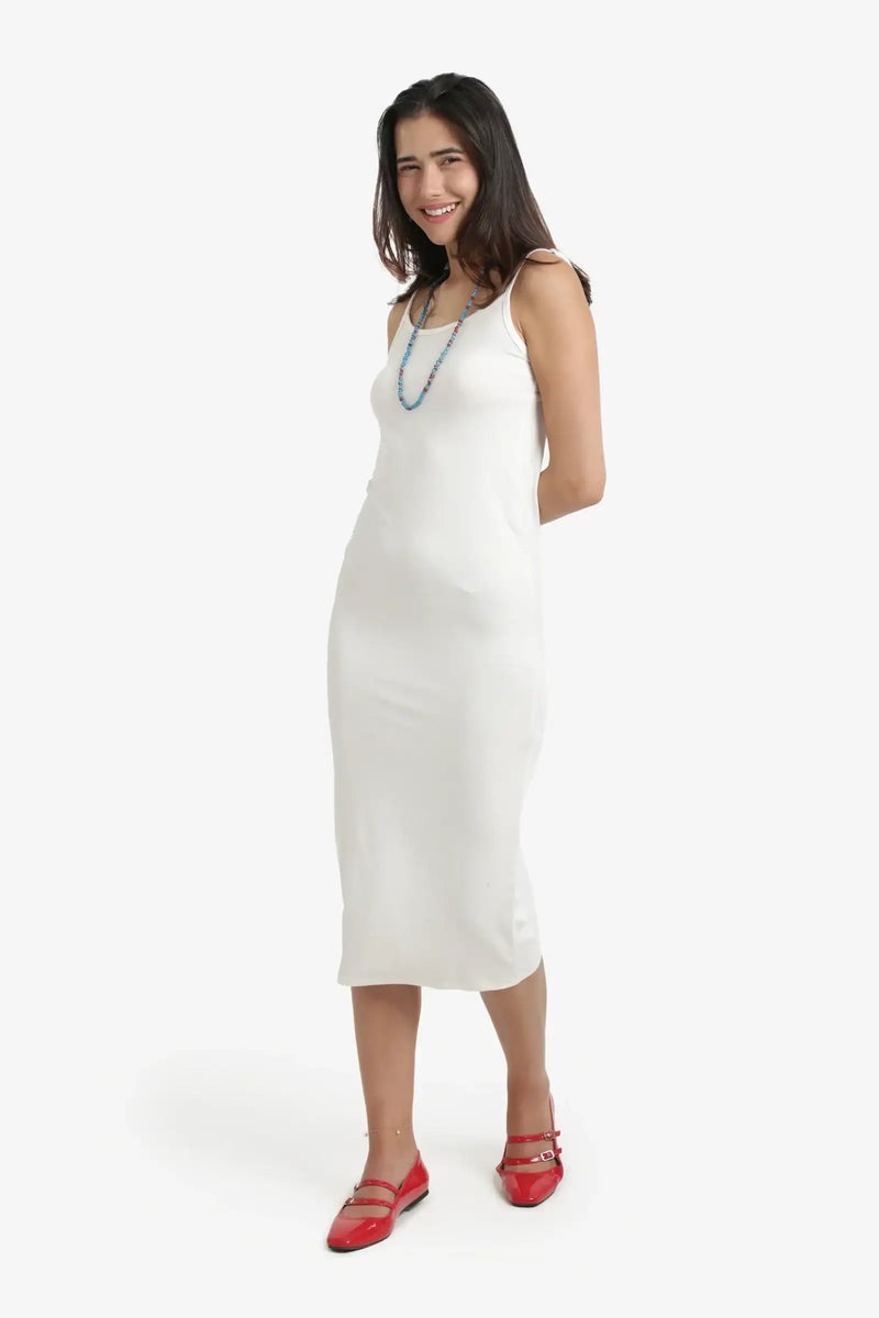 Carina Plain Slim Fit Midi Dress - Image 2
