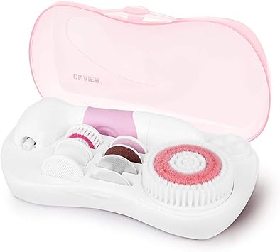 Cnaier Facial brush Waterproof Facial Cleansing brush Body and Face Skin Cleansing with 9 Brush Heads for Deep Cleansing Gentle Exfoliating and Removing Blackhead - Image 1