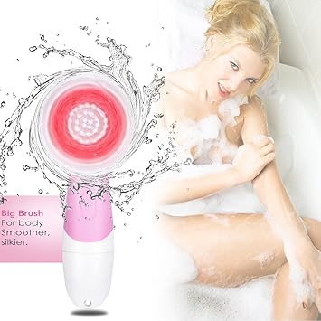 Cnaier Facial brush Waterproof Facial Cleansing brush Body and Face Skin Cleansing with 9 Brush Heads for Deep Cleansing Gentle Exfoliating and Removing Blackhead - Image 4