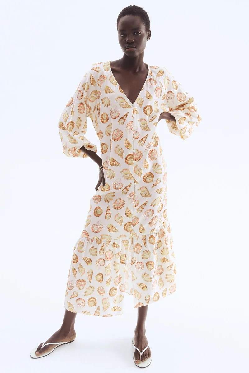 H&M Tie-belt crêpe dress