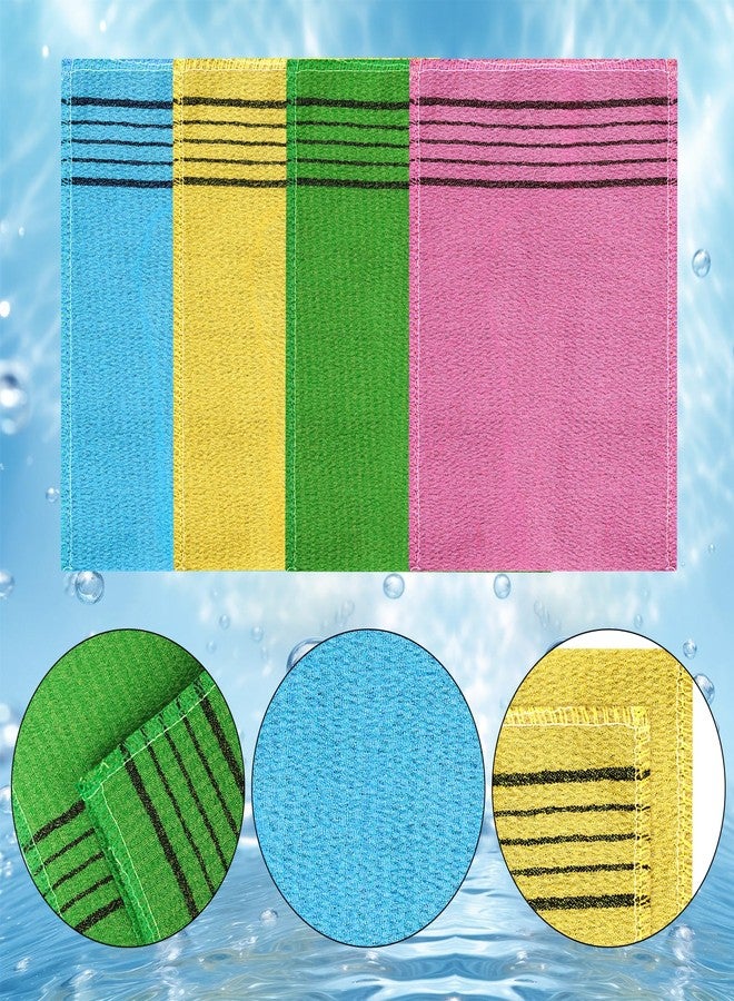 Yookat Korean Exfoliating Mitt 4PCS Exfoliating Gloves Body Scrubber Large Korean Washcloth Exfoliating for Korean Spa at Home Dead Skin Remover - Image 5