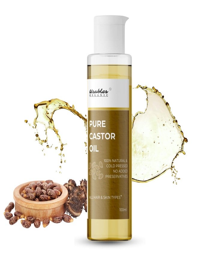 Usables ORGANIC Cold Pressed Castor Oil for Hair Growth Skin Care Moisturising Dry Skin Nails Skin Eyelashes- 100% Natural, 200ml - Image 1