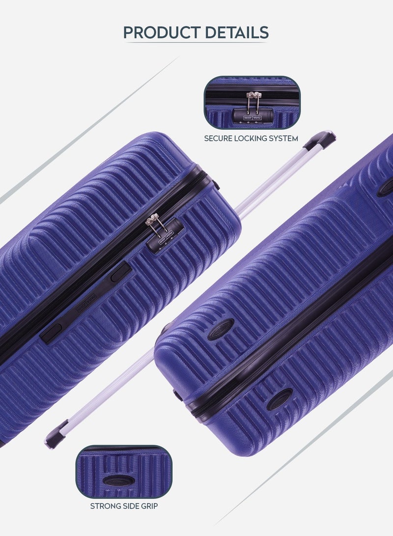 PARAJOHN Cabin Size Lightweight ABS Hardside Spinner Luggage Trolley -20 Inch | Carrying 10KG 8 Wheel Hardshell Suitcase-Navy - Image 2