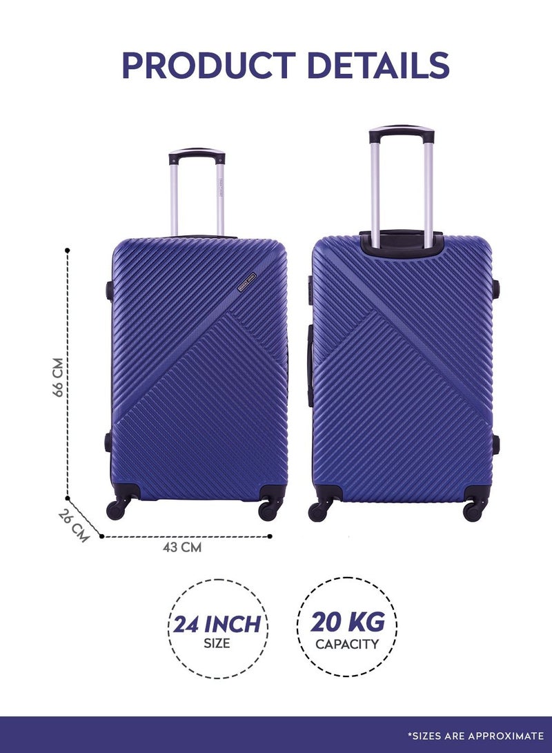 PARAJOHN Vizro Cabin Size ABS Hardside Spinner Luggage Trolley 20 Inch Navy  - Image 2