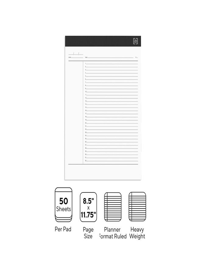 TRU RED Project Planner Notepads, 8.5” x 11.75”, White, 50 Sheets/Pad, 6‑Pack - Image 3