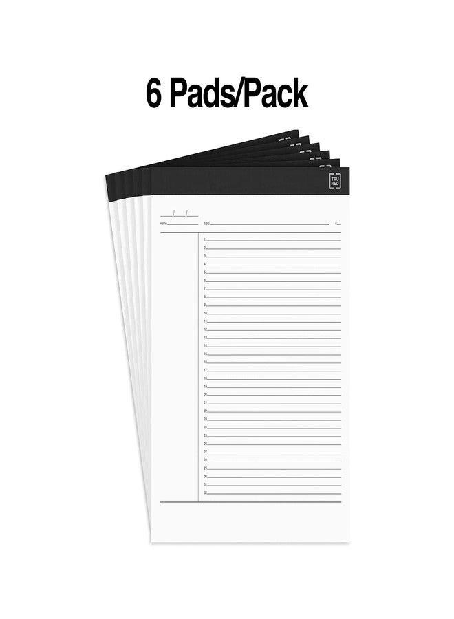 TRU RED Project Planner Notepads, 8.5” x 11.75”, White, 50 Sheets/Pad, 6‑Pack - Image 2