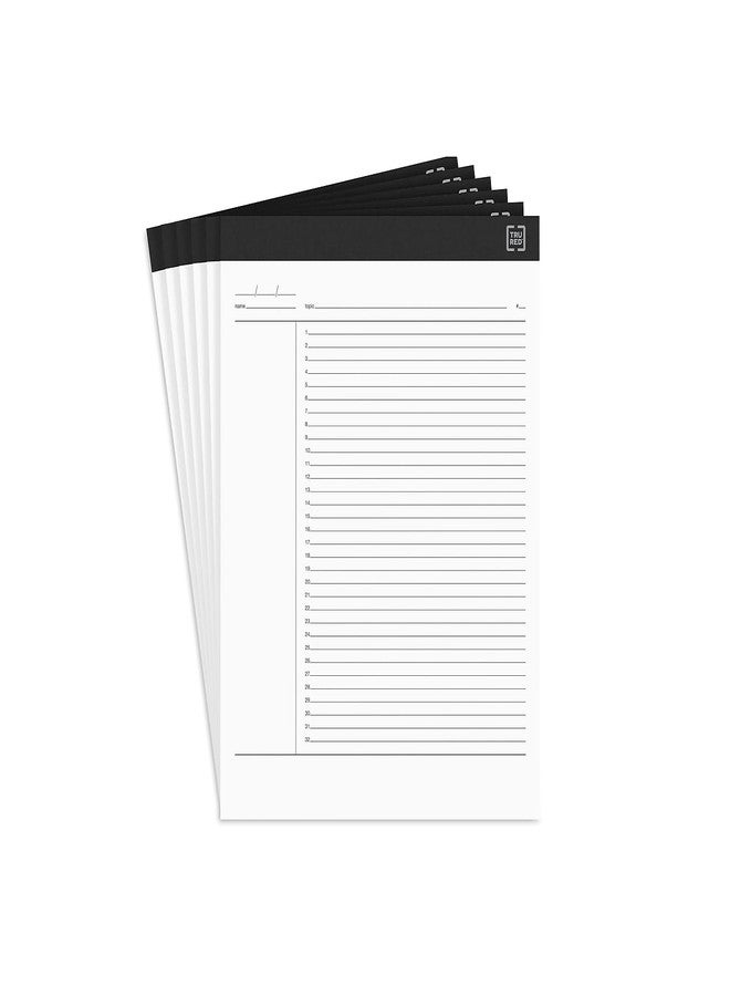TRU RED Project Planner Notepads, 8.5” x 11.75”, White, 50 Sheets/Pad, 6‑Pack - Image 1