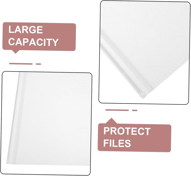 Uonlytech Waterproof Zipper File Bag Multi-Function Document Organizer for School Supplies Tickets and Bills 10-Piece Set Sturdy and Dustproof for Students and Professionals - Image 3