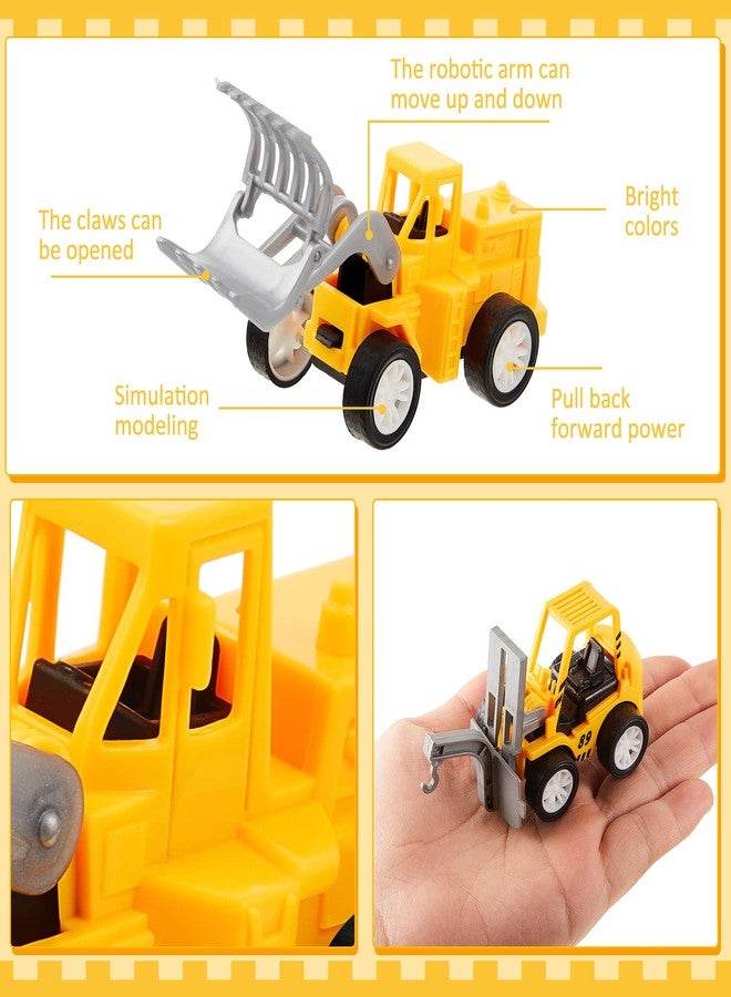 Sosation 12 Pcs Construction Engineering Trucks Small Digger Truck Toys Pull Back Vehicles Mini Excavator Toys Car Set for Kids Birthday Party Favors Boys Girls Gifts Cake Stocking Stuffers - Image 5