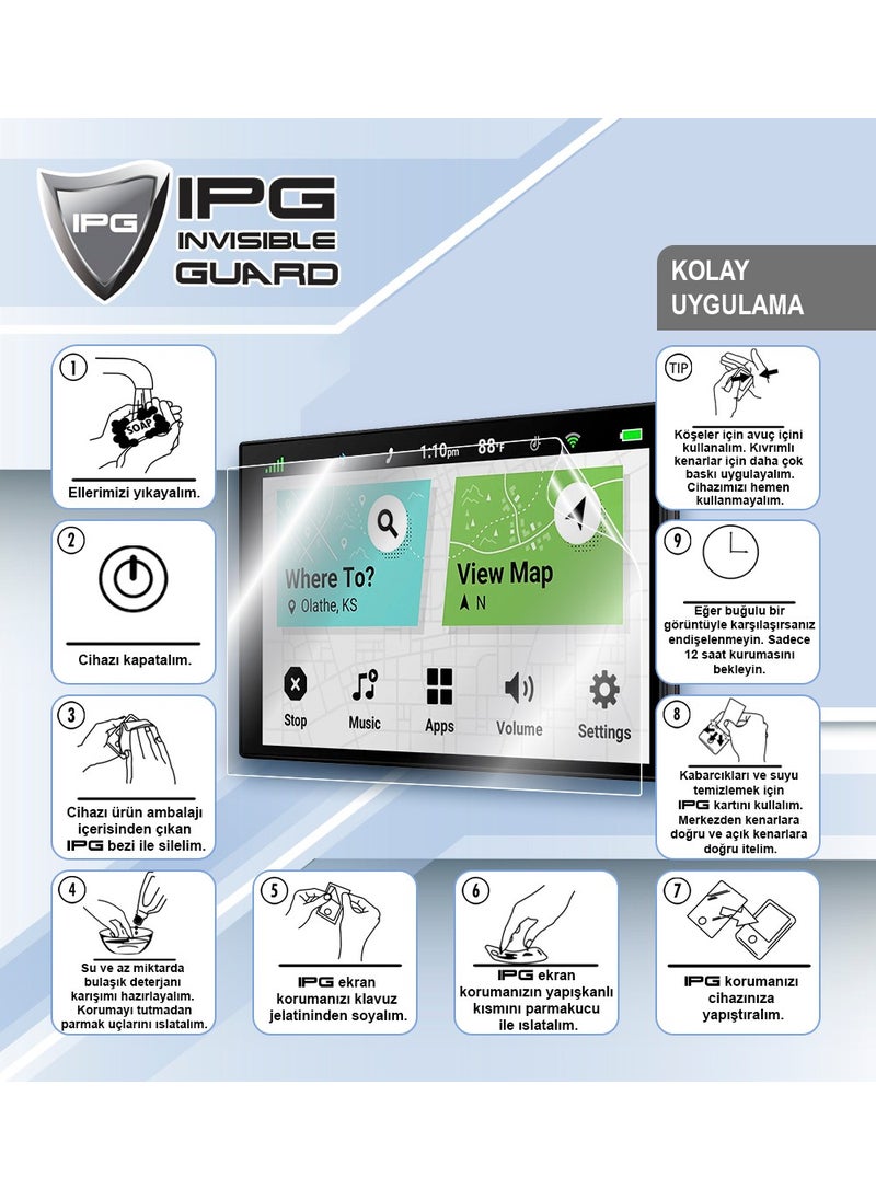Garmin Drivesmart 76 Navigation Hydrogel (Thin TPU) Invisible Screen Protector
