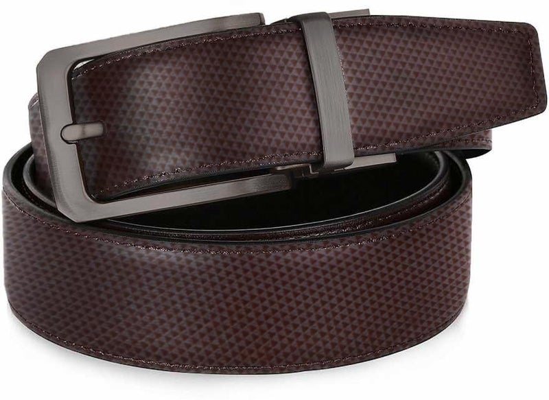 ZORO Men's Vegan Leather Reversible Black and Brown Belt | Rotating Buckle | RSCR-01C (BLACK/BROWN CR, 36) - Image 4