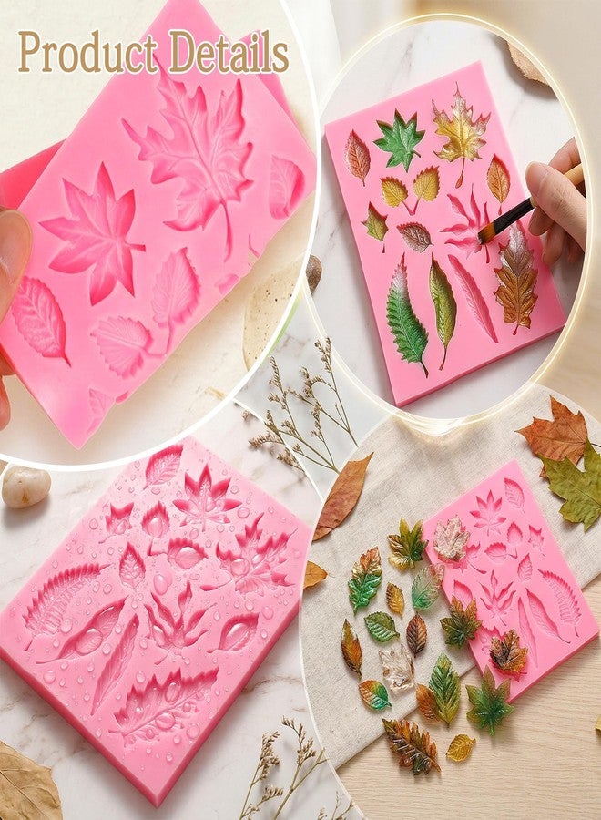 ADLABLD Leaf Silicone Molds, Leaf Shape Silicone Molds, 3D Unique Chocolate Candy Jello Biscuit Dessert Mold For Cake Decoration Cupcake Topper Chocolate Polymer Clay Paste - Image 4