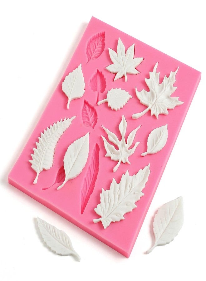 ADLABLD Leaf Silicone Molds, Leaf Shape Silicone Molds, 3D Unique Chocolate Candy Jello Biscuit Dessert Mold For Cake Decoration Cupcake Topper Chocolate Polymer Clay Paste - Image 1