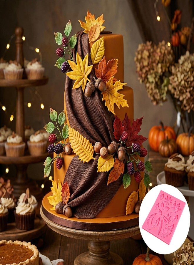 ADLABLD Leaf Silicone Molds, Leaf Shape Silicone Molds, 3D Unique Chocolate Candy Jello Biscuit Dessert Mold For Cake Decoration Cupcake Topper Chocolate Polymer Clay Paste - Image 2