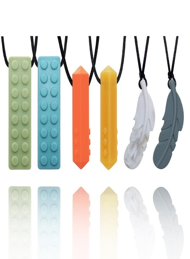 Atsky Chewy Necklace Sensory, Chew Necklaces for Sensory Kids with ADHD, SPD, Autism, Silicone Chew Toys for Adult Reduce Chewing Anxiety Fidget - Image 1