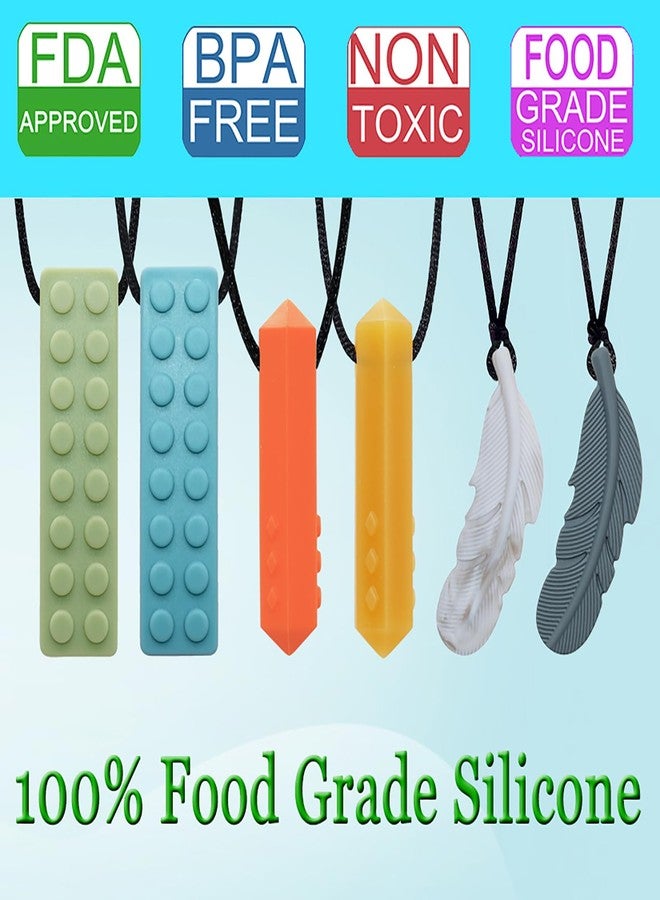 Atsky Chewy Necklace Sensory, Chew Necklaces for Sensory Kids with ADHD, SPD, Autism, Silicone Chew Toys for Adult Reduce Chewing Anxiety Fidget - Image 2