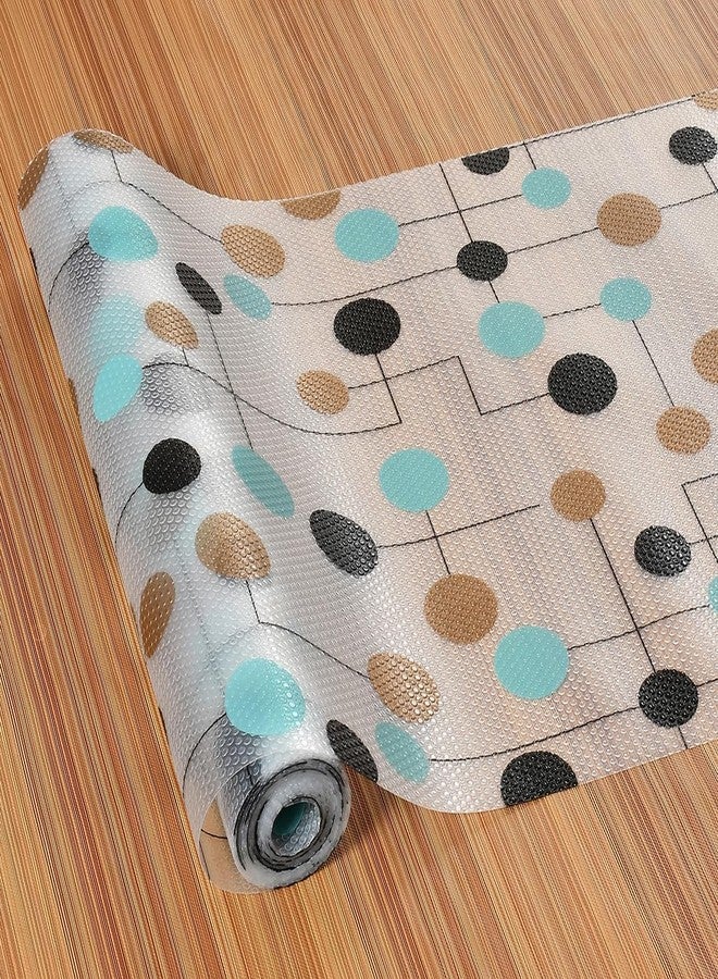 HaRvic Kitchen Drawer Fridge mat Flower Design PVC mat Shelf Rectangular Roll Mat PVC Anti-Skid Wardrobe Kitchen Drawer Shelf Mat Table Mat EVA Kitchen Cabinet Shelf Mat (45X100) - Image 3