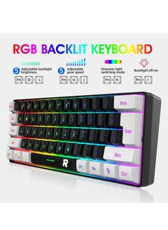 Rock Pow 61 Keys RGB Gaming Keyboard 60% Mini Wired Waterproof For Gamer  - Image 3