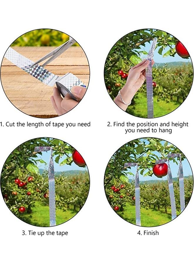 NIBEMINENT 300 Foot Bird Scare Tape Ribbon Outdoor Multicolour 3600inch - Image 3