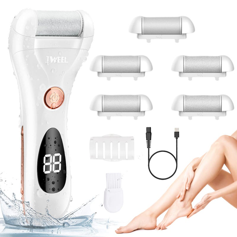 IWEEL Callus Remover for Feet Shaver Rechargeable Electric Foot File Pedicure Tools for Feet Professional Callous Shaver Waterproof Pedicure kit for Cracked Heels and Dead Skin - Image 1