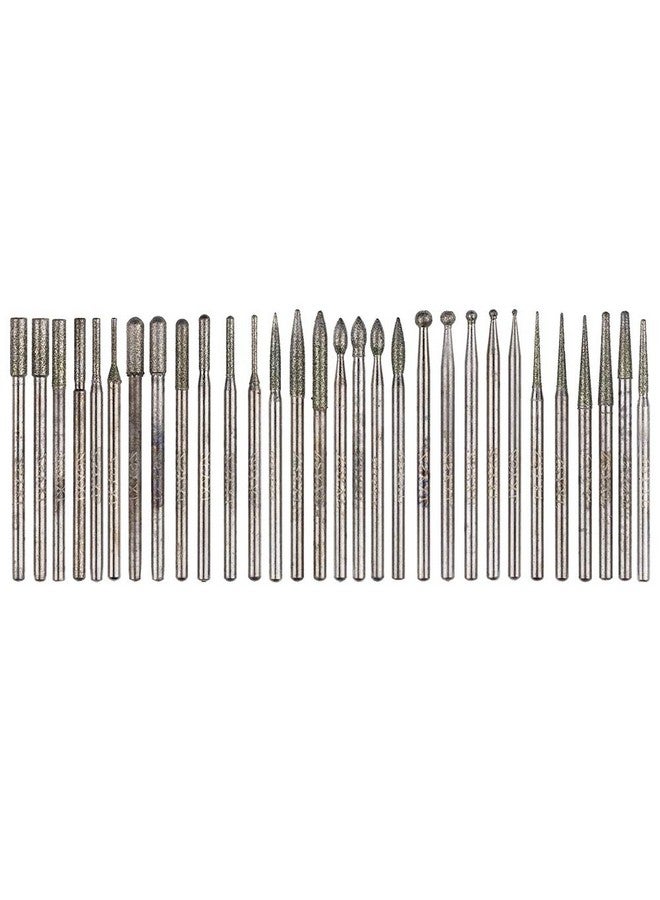 ياكاموز مجموعة من 30 قطعة من مثاقب الماس المطلية بالتيتانيوم من ياكاموز، مقاس 2.35 مم، ومبرد دوار، وملحقات لأدوات الطحن والتلميع والنحت والأحجار والمجوهرات والزجاج والسيراميك - Image 1