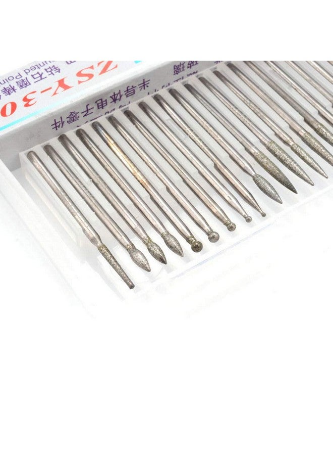 ياكاموز مجموعة من 30 قطعة من مثاقب الماس المطلية بالتيتانيوم من ياكاموز، مقاس 2.35 مم، ومبرد دوار، وملحقات لأدوات الطحن والتلميع والنحت والأحجار والمجوهرات والزجاج والسيراميك - Image 4