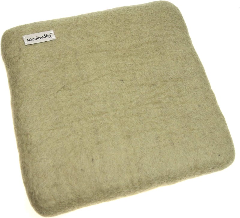 Woolbuddy Needle Felting Pad – Beige Wool Mat 10x10x1.5 – Foam Alternative Base for 3D, Wet, & Dry Felting Crafts - Image 1