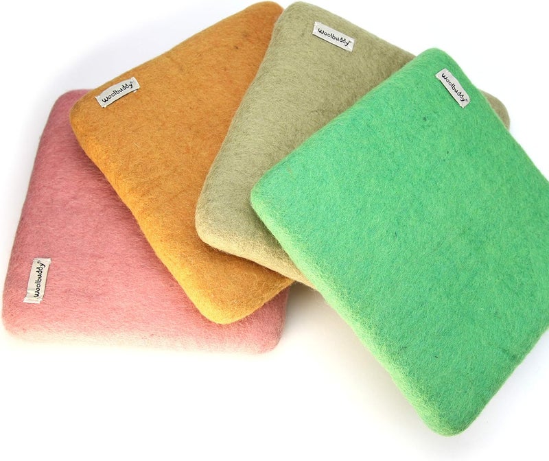 Woolbuddy Needle Felting Pad – Beige Wool Mat 10x10x1.5 – Foam Alternative Base for 3D, Wet, & Dry Felting Crafts - Image 2