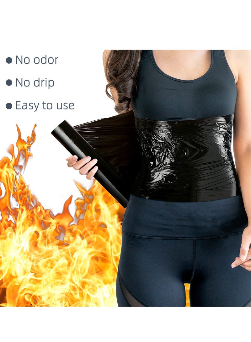 Daytoyz 60 Meters Black Osmotic Plastic Body Wrap, Workout and Sweat Enhancer Stomach Wrap Body Wrap Film Body Effect Applicator Body Power Wrap(1 Roll) - Image 3