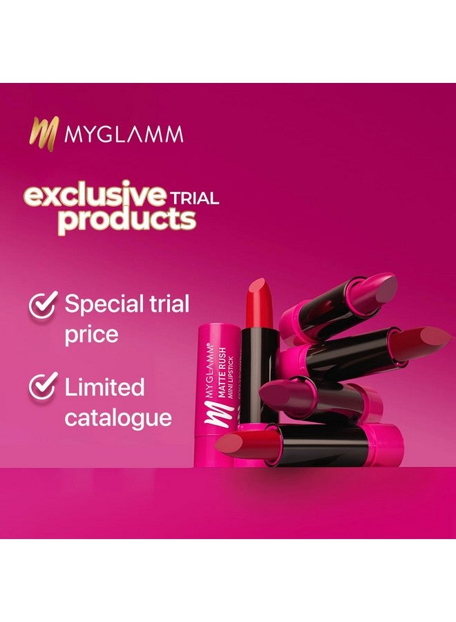 MyGlamm Matte Rush Mini Lipstick - Radiant In Barcelona (Caramel Nude Shade) | Exclusive Trial Products At Special Price | Moisturising, High Colour Payoff, Long Lasting Bullet Lipstick|2.5G - Image 3