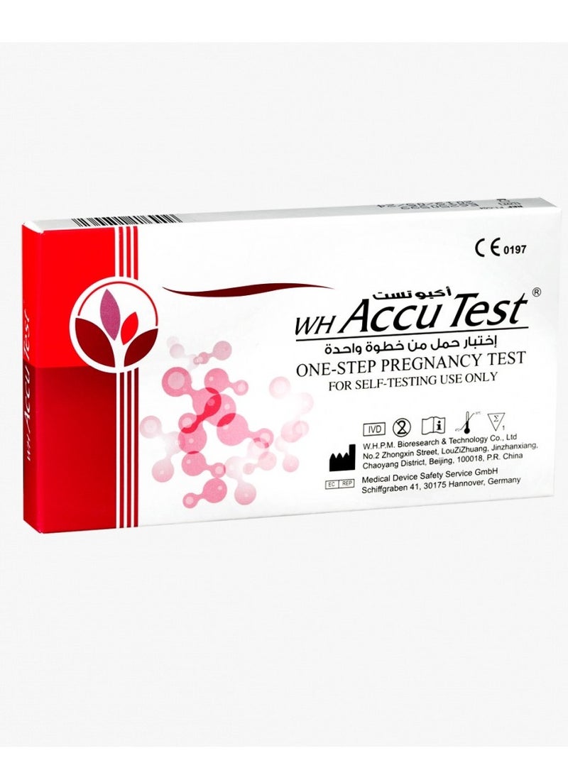 ACCU TEST Accu Test One-Step Accurate Pregnancy Test, Fast and Reliable Results for Home Use, Pack of 1  - Image 1