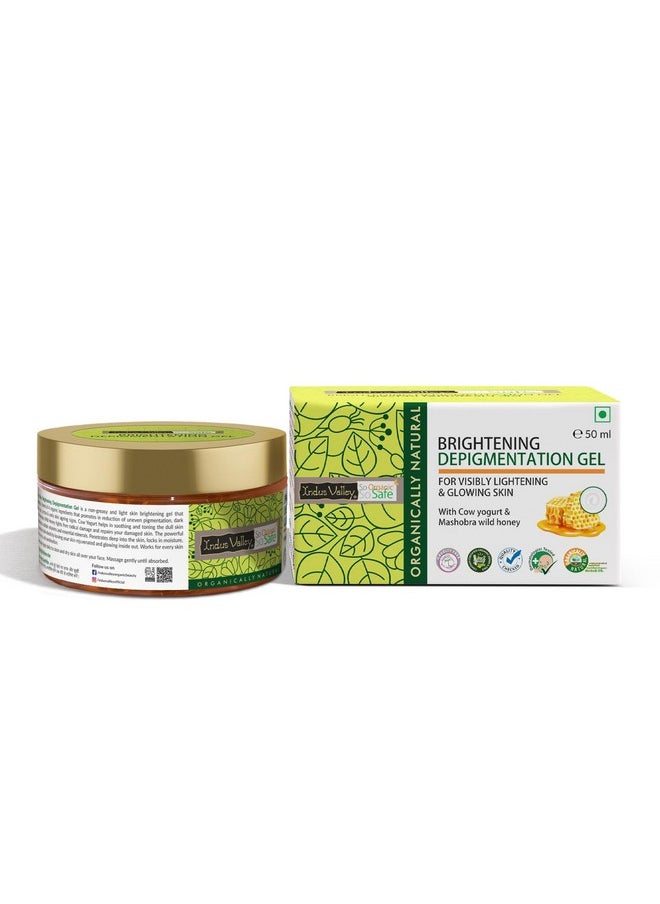 Indus Valley INDUS VALLEY Organic and Natural Cow's Milk Yogurt & Honey Depigmentation Gel For Radiant & Glowing Skin, Reduces Dark Spots, Anti Pigmentation Gel for Men and Women - 50ml  - Image 2
