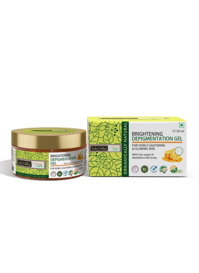 Indus Valley INDUS VALLEY Organic and Natural Cow's Milk Yogurt & Honey Depigmentation Gel For Radiant & Glowing Skin, Reduces Dark Spots, Anti Pigmentation Gel for Men and Women - 50ml  - Image 1