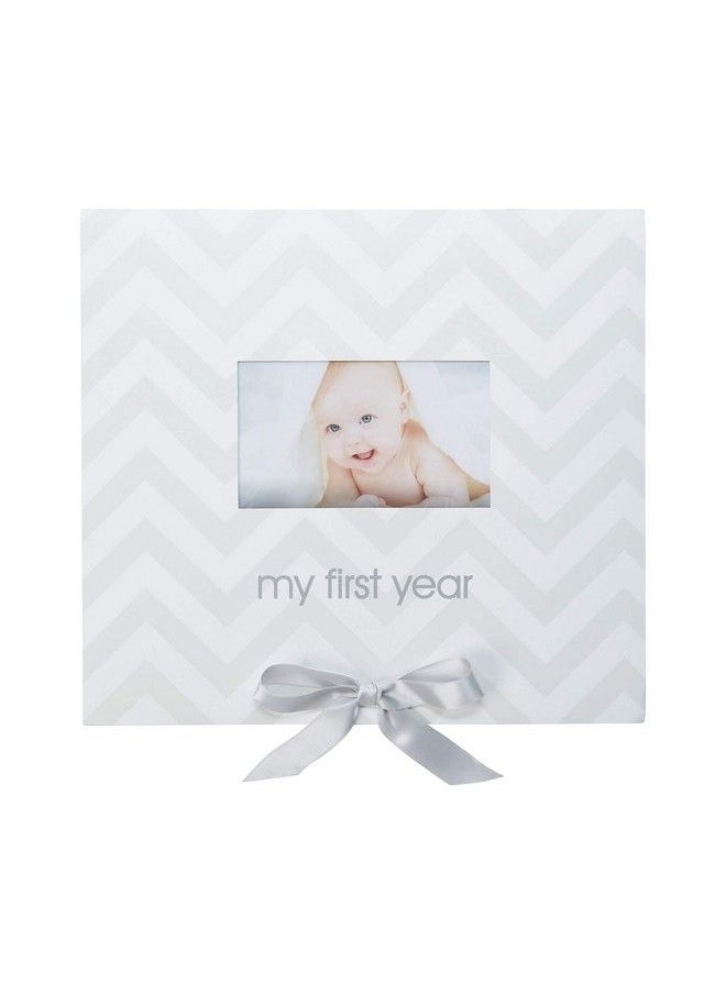 pearhead - Baby First Year Calendar Track Every Milestone And Memory Gray Chevron - Image 1