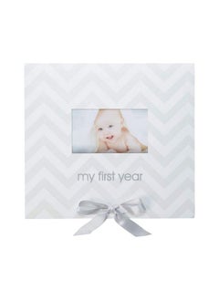 pearhead Baby First Year Calendar Track Every Milestone And Memory Gray Chevron  - Image 2