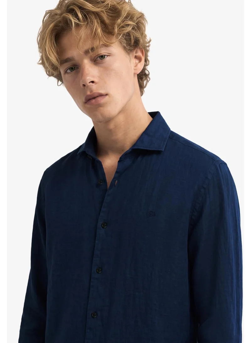 سوبر دراي Riviera Long Sleeve Linen Shirt