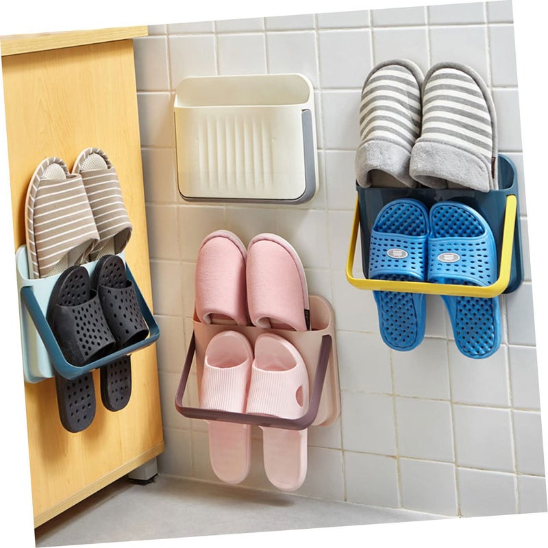 Wall Mounted Over The Door Shoe Rack Organizer Cabinet Easy Install Home Storage Random Color - Image 3