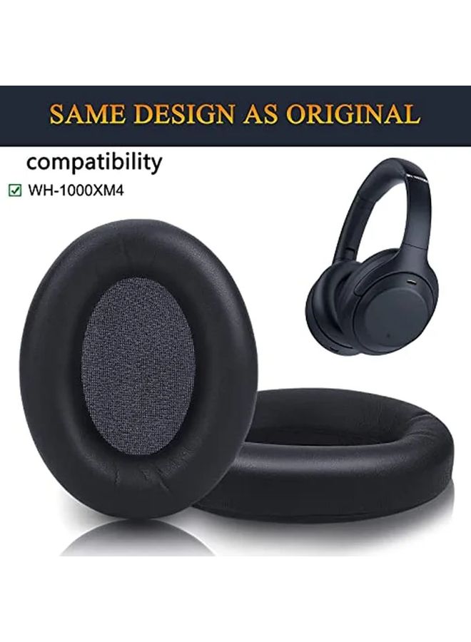 1 Pair Memory Foam Replacement Ear Cushions Silvery For Sony WH 1000XM4 Over Ear Headphones Enhanced Noise Isolation Comfortable Fit Easy Installation With Blue Sti Tool Perfect Sound Quality Restoration - Image 2