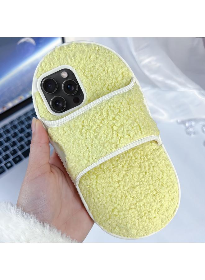 اس-توب جراب لهاتف iPhone 13 Pro Max بتصميم شبشب قطيفة إبداعي من مادة TPU - Image 1