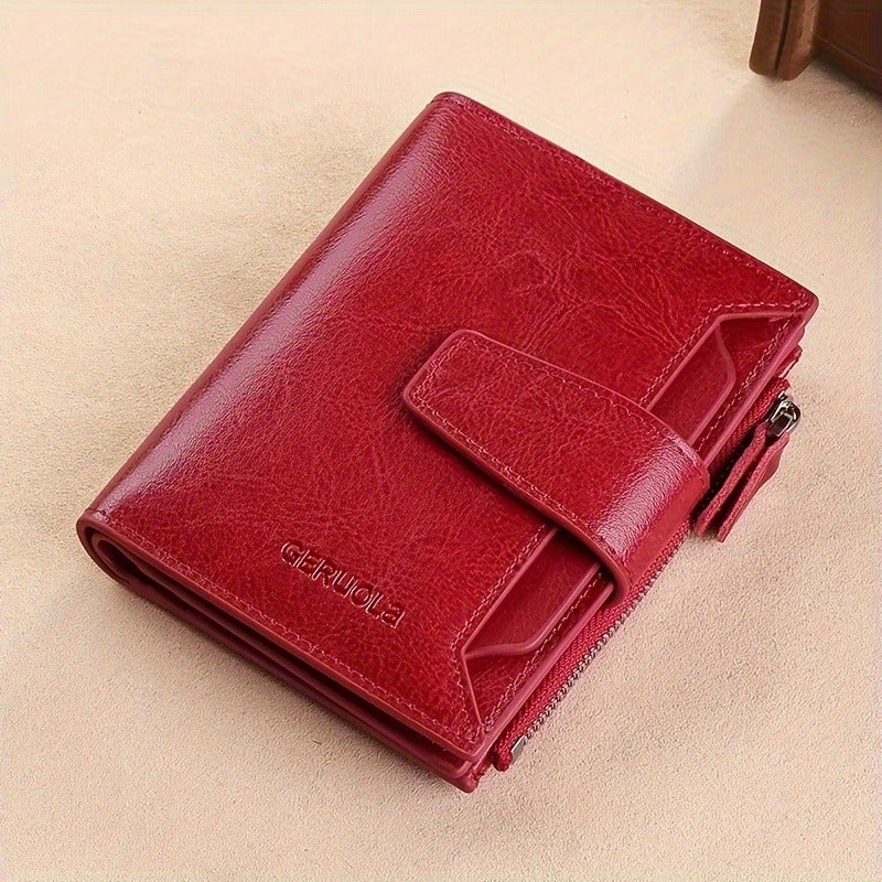 GERUOLA RFID Anti-Theft Refreshed Tri-Fold Multi-Function Leather Wallet with Magnetic Card Holder - Image 4