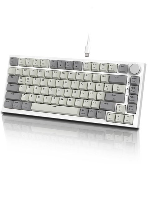 K85 Rapid Trigger 75% Wired Mechanical Gaming Keyboard Gasket with Hot Swapped Adjustable Actuation Magnetic Switch Programmable Knob TKL RGB Backlit PBT Keycaps for Win Mac Gamer