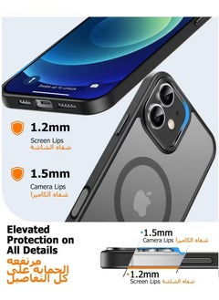 X-level iPhone 16 Plus Case,Compatible with MagSafe Shockproof Protection Cover,Translucent Matte Phone Case with Strong Magnet,Slim Case for iPhone 16 Plus (2024)(Black)  - Image 4