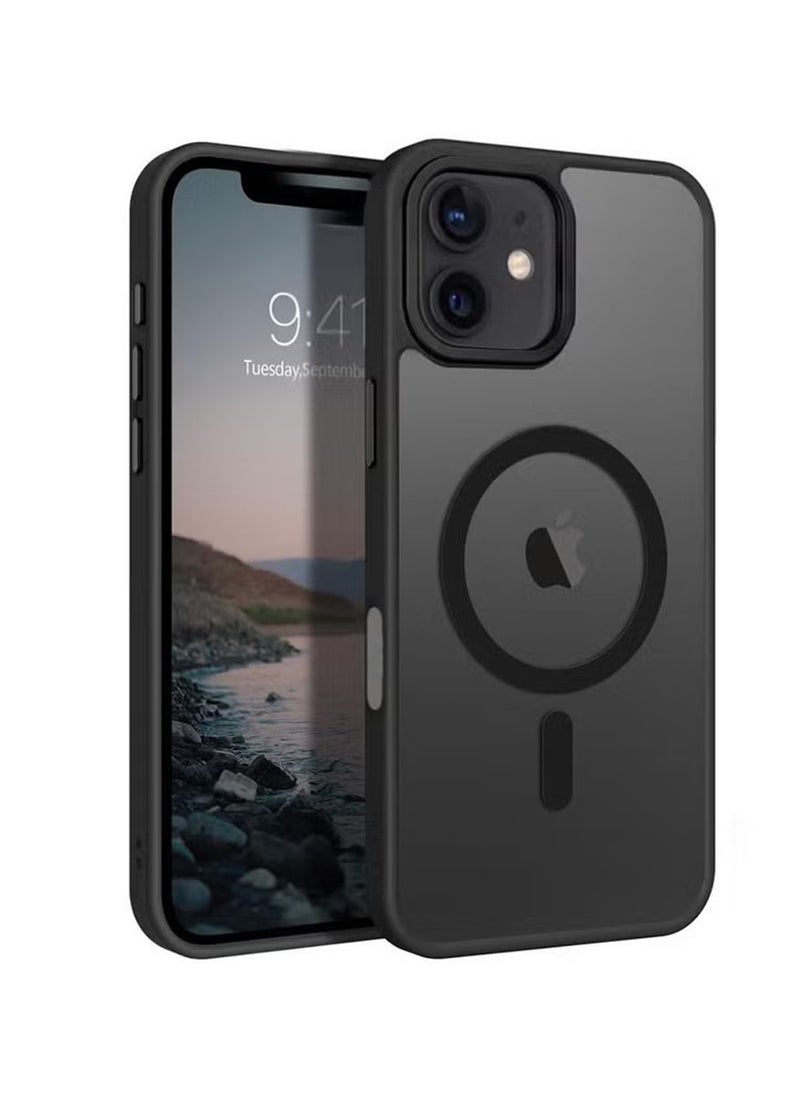 X-level - iPhone 16 Plus Case,Compatible with MagSafe Shockproof Protection Cover,Translucent Matte Phone Case with Strong Magnet,Slim Case for iPhone 16 Plus (2024)(Black) - Image 1